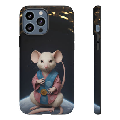 Chinese Zodiac Rat Phone Case for iPhone 8–16 Pro Max, iPhone 8 Plus–13 Mini, iPhone XS–XS Max, iPhone 11–14 Pro Max - Designed by Thalia