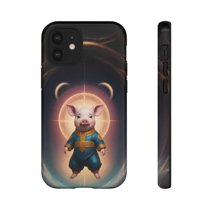 Chinese Zodiac Pig Phone Case for iPhone 8–16 Pro Max, iPhone 8 Plus–13 Mini, iPhone XS–XS Max, iPhone 11–14 Pro Max - Designed by Thalia