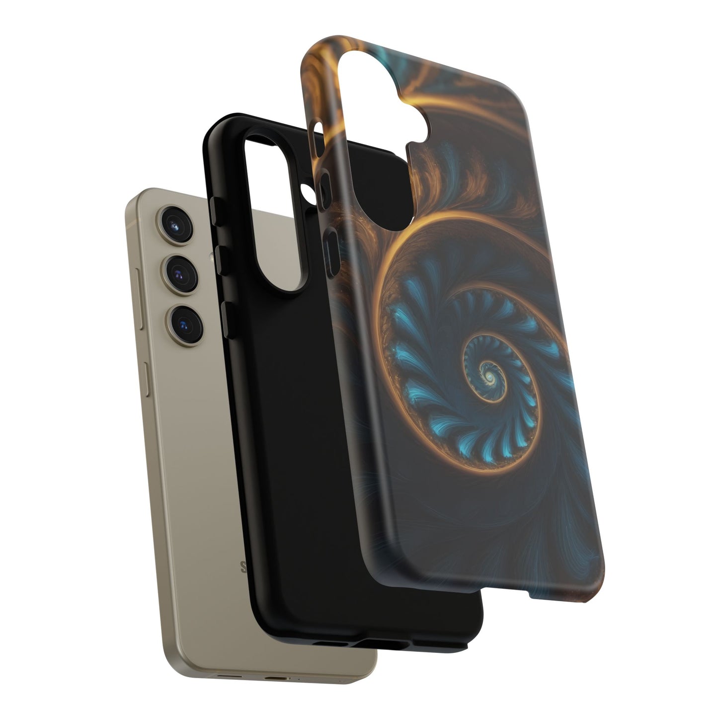 3D Fractal Phone Case for iPhone 8–16 Pro Max, Pixel 5–8 Pro, Galaxy S10–S24 Ultra - Designed by Thalia