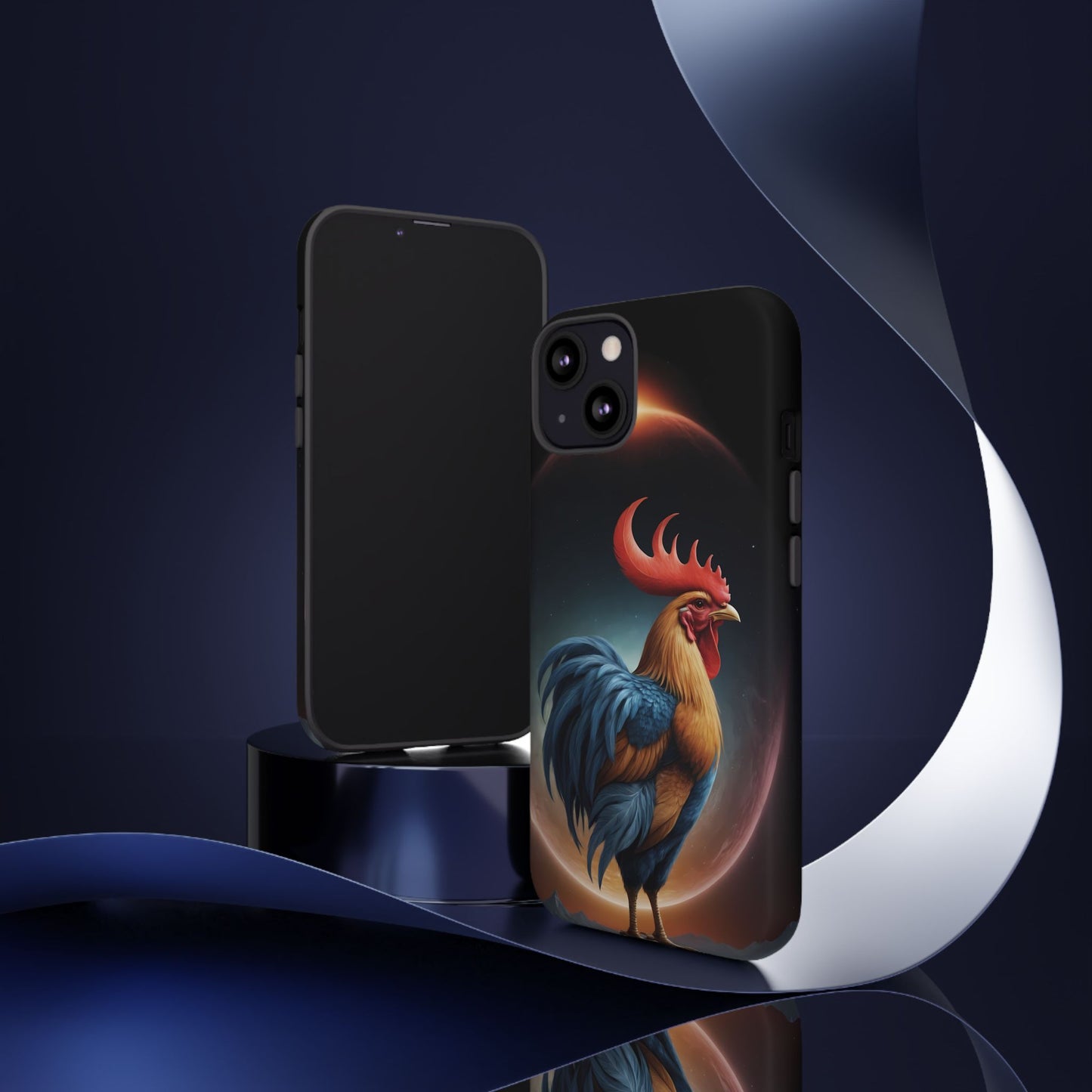 Chinese Zodiac Rooster Custom Phone Case for iPhone 8–16 Pro Max, Pixel 5–8 Pro, Galaxy S10–S24 Ultra - Designed by Thalia