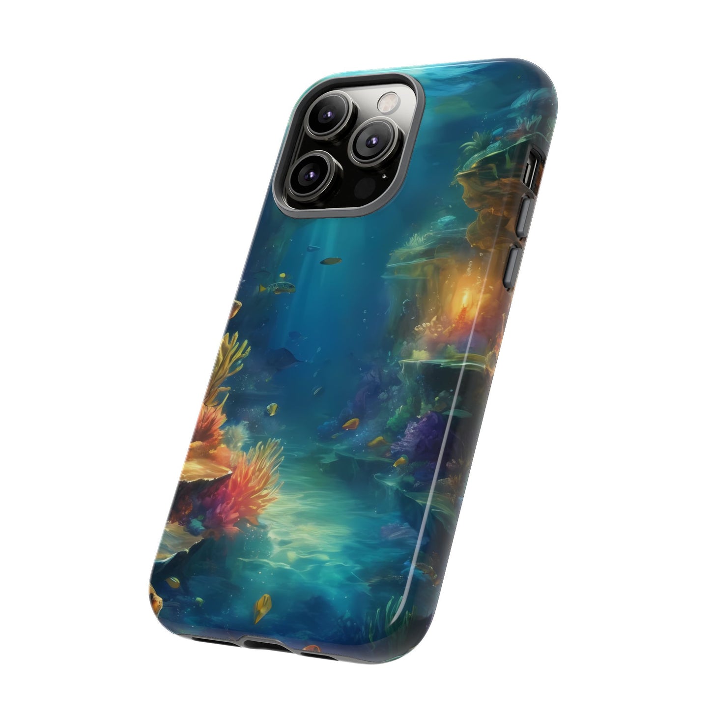 Oceanic Depths Stylish Unique UV Protected Phone Case for iPhone 8–16 Pro Max, iPhone 8 Plus–13 Mini, iPhone XS–XS Max, iPhone 11–14 Pro Max - Designed by Thalia