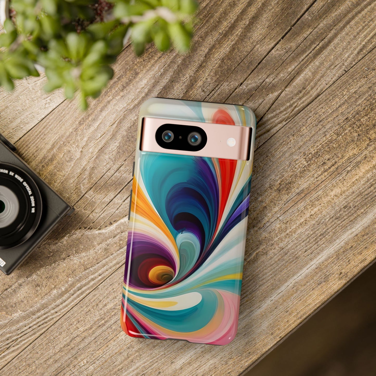 Abstract Elegance Phone Case for iPhone 8–16 Pro Max, Pixel 5–8 Pro, Galaxy S10–S24 Ultra - Designed by Thalia