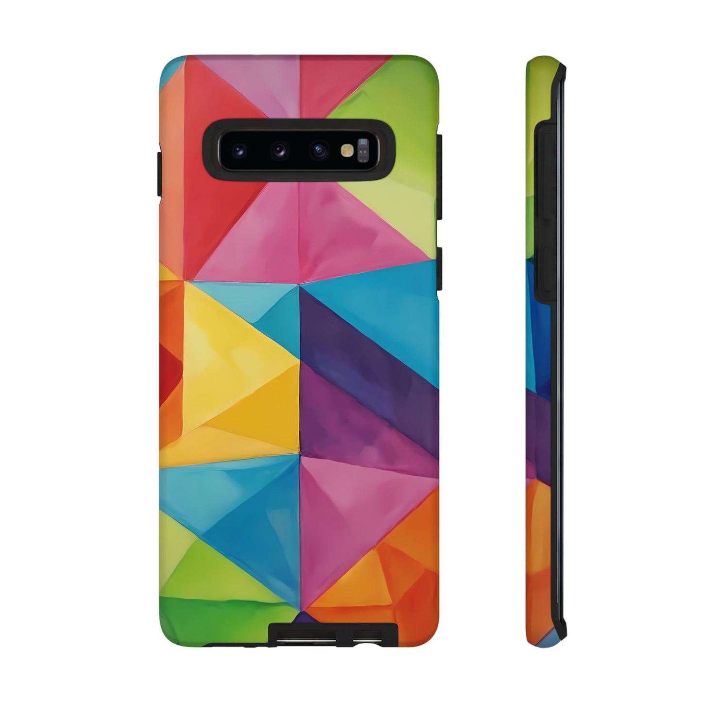 Geometric Play Custom Phone Case for Samsung Galaxy S10–S10 Plus, S20–S20 Ultra, S21, S22, S23, S24 Ultra - Designed by Thalia