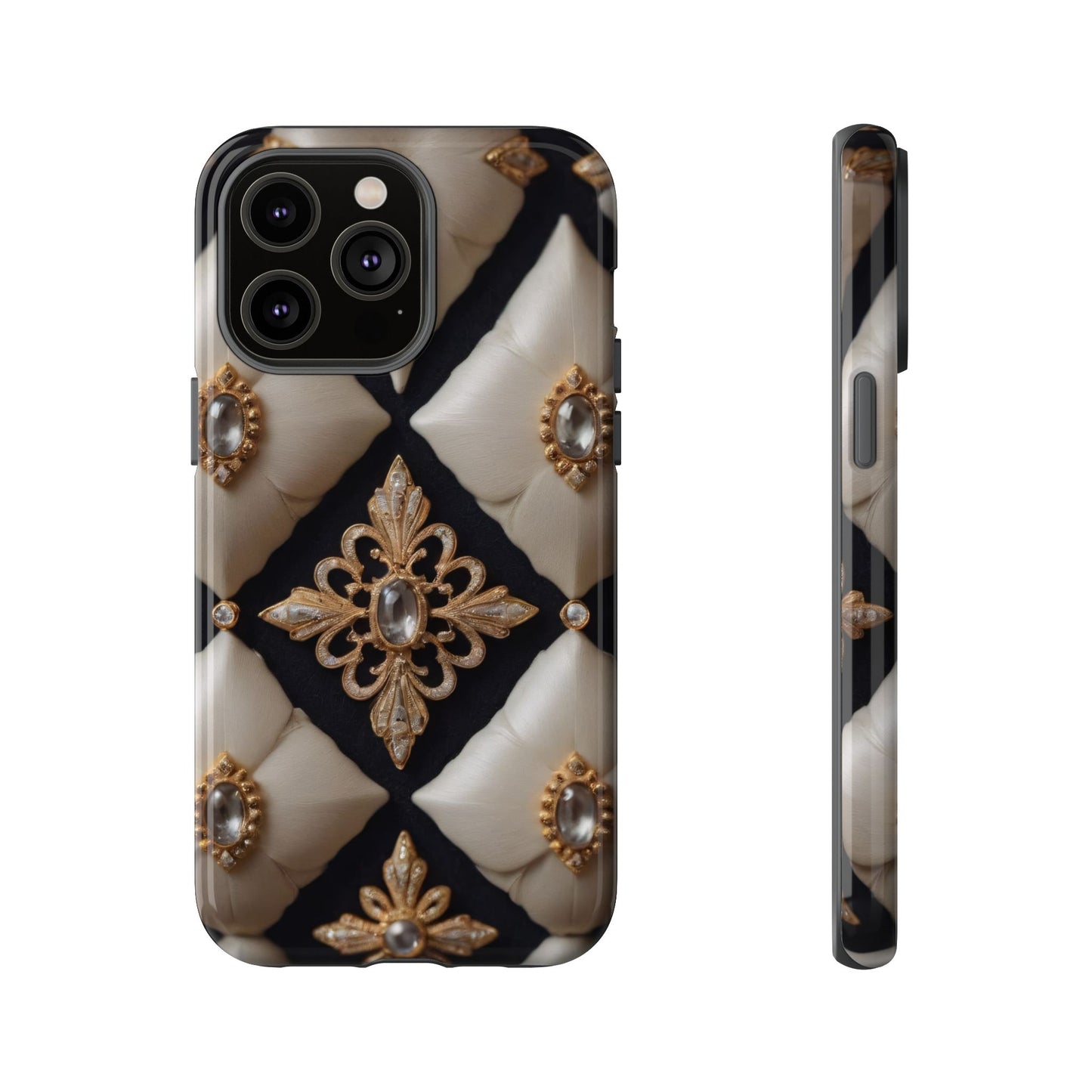 Diamond Solstice Custom Phone Case for iPhone 8–16 Pro Max, Pixel 5–8 Pro, Galaxy S10–S24 Ultra - Designed by Thalia