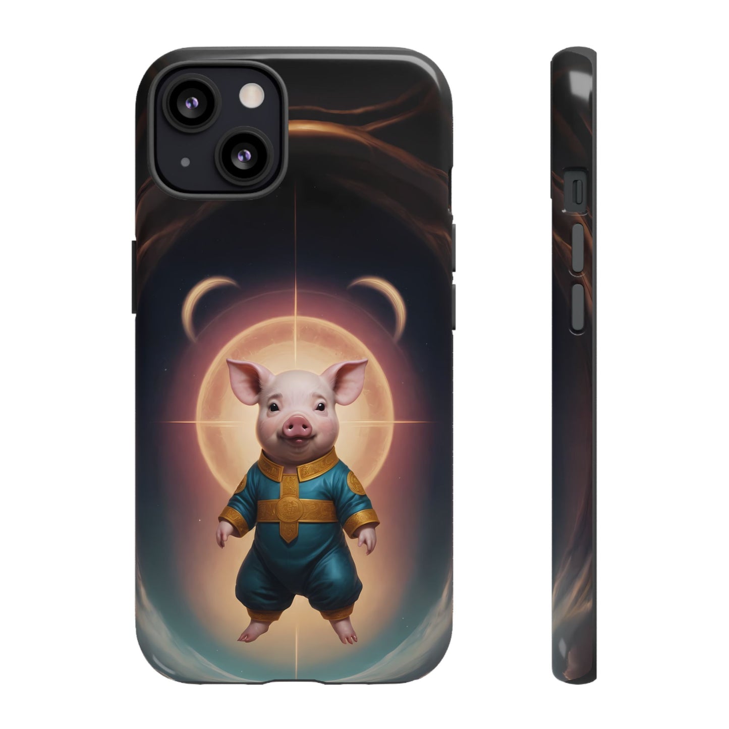 Chinese Zodiac Pig Custom Phone Case for iPhone 8–16 Pro Max, Pixel 5–8 Pro, Galaxy S10–S24 Ultra - Designed by Thalia