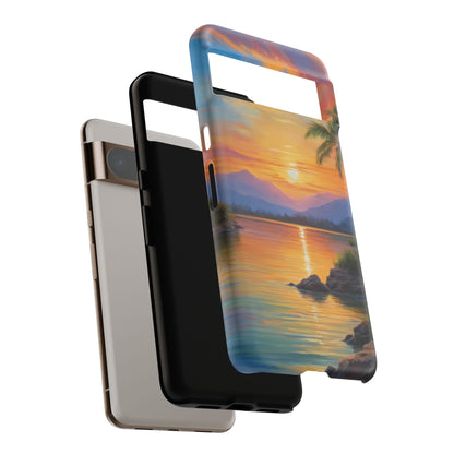 Sunset Serenade Phone Case for Google Pixel 8–Pixel 8 Pro, Pixel 7, Pixel 6 Pro, Pixel 6, Pixel 5 5G - Designed by Thalia