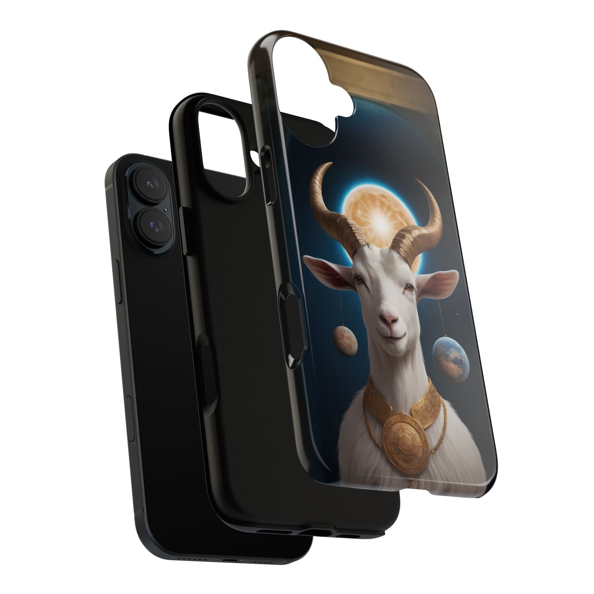 Chinese Zodiac Goat Phone Case for iPhone 8–16 Pro Max, iPhone 8 Plus–13 Mini, iPhone XS–XS Max, iPhone 11–14 Pro Max - Designed by Thalia