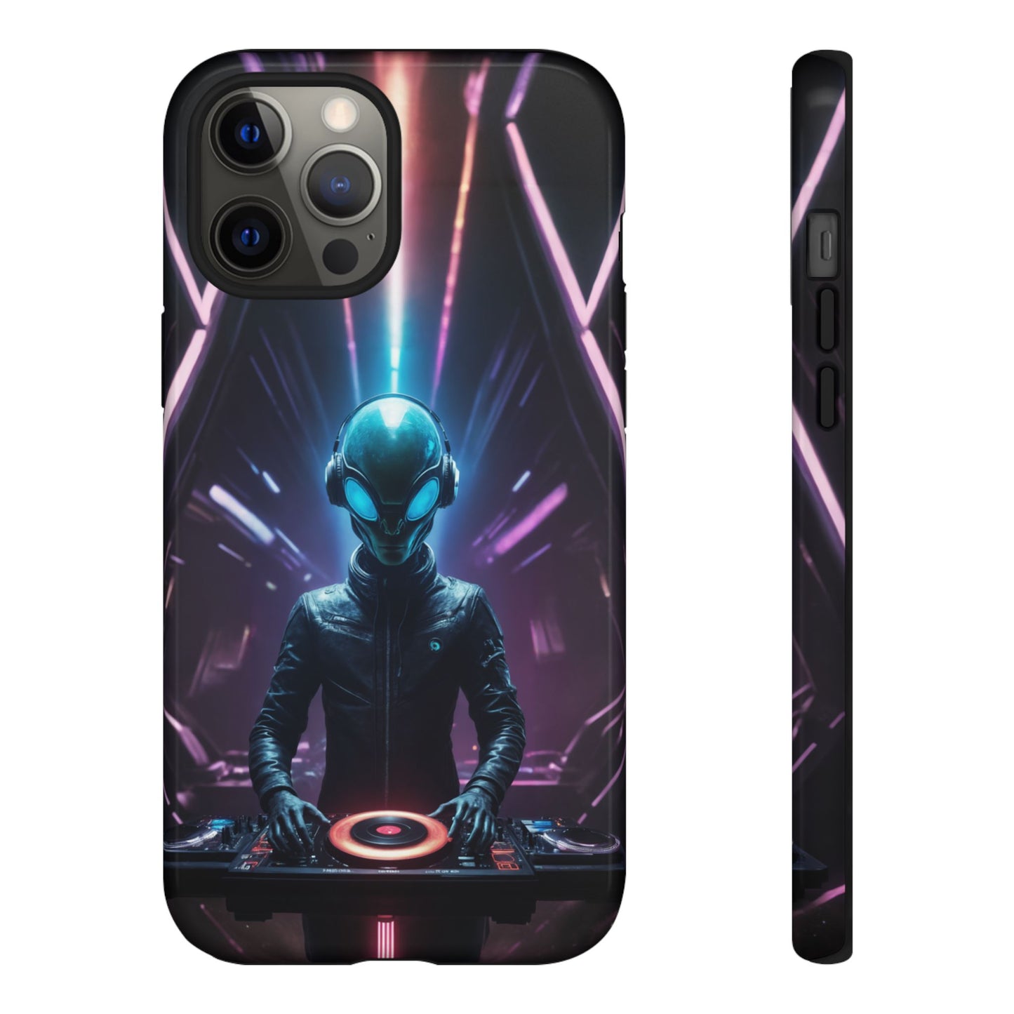 Alien DJ Phone Case for iPhone 8–16 Pro Max, Pixel 5–8 Pro, Galaxy S10–S24 Ultra - Designed by Thalia