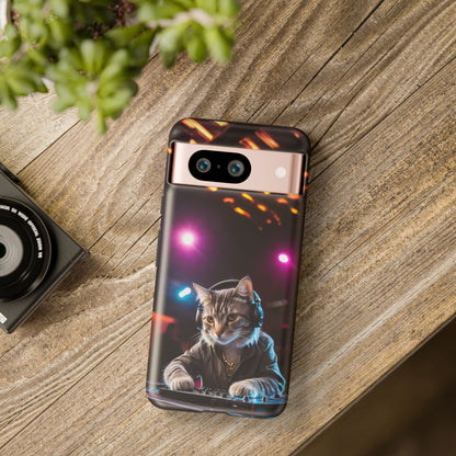 DJ Kitty Phone Case for iPhone 8–16 Pro Max, Pixel 5–8 Pro, Galaxy S10–S24 Ultra - Designed by Thalia