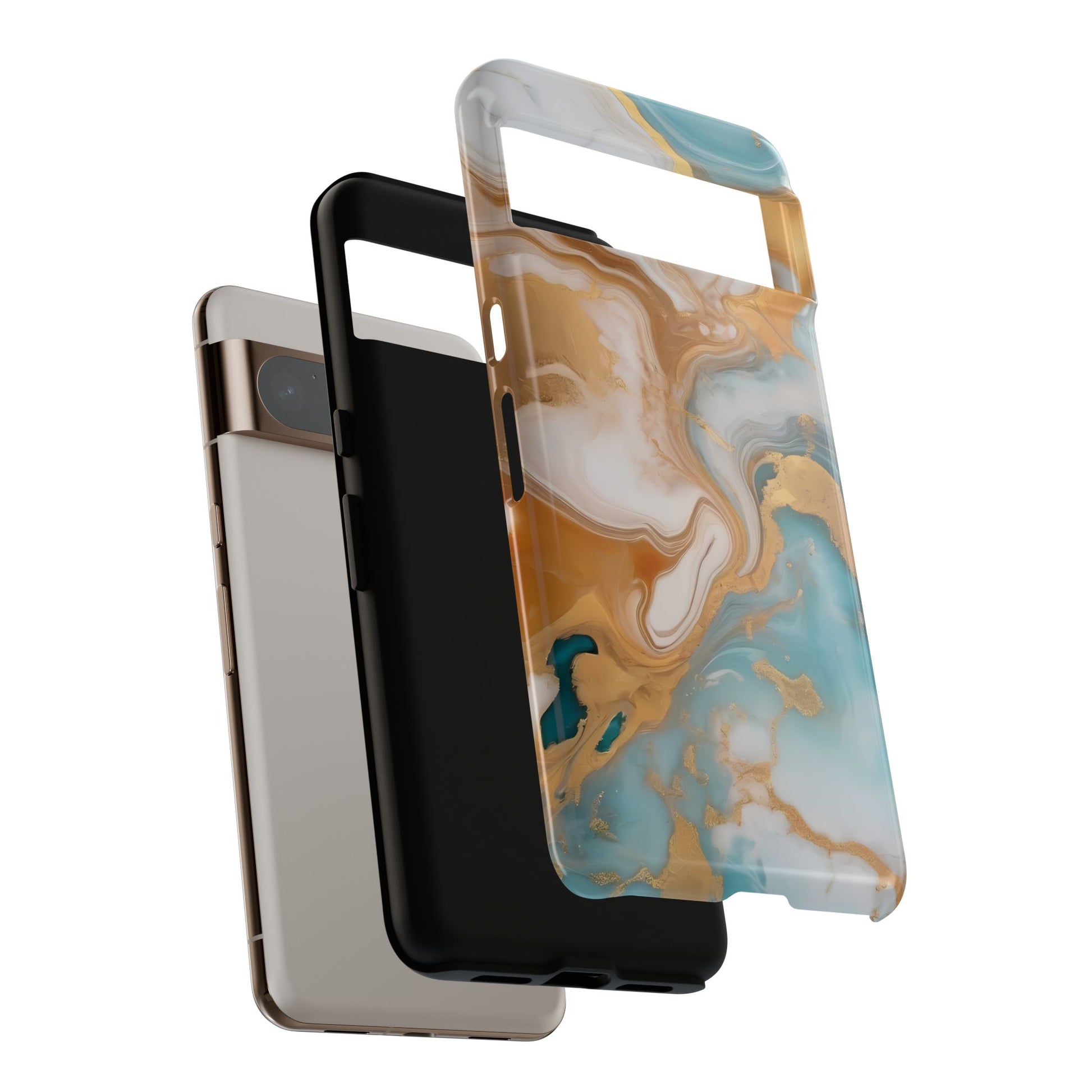 Marble Hues Phone Case for iPhone 8–16 Pro Max, Pixel 5–8 Pro, Galaxy S10–S24 Ultra - Designed by Thalia