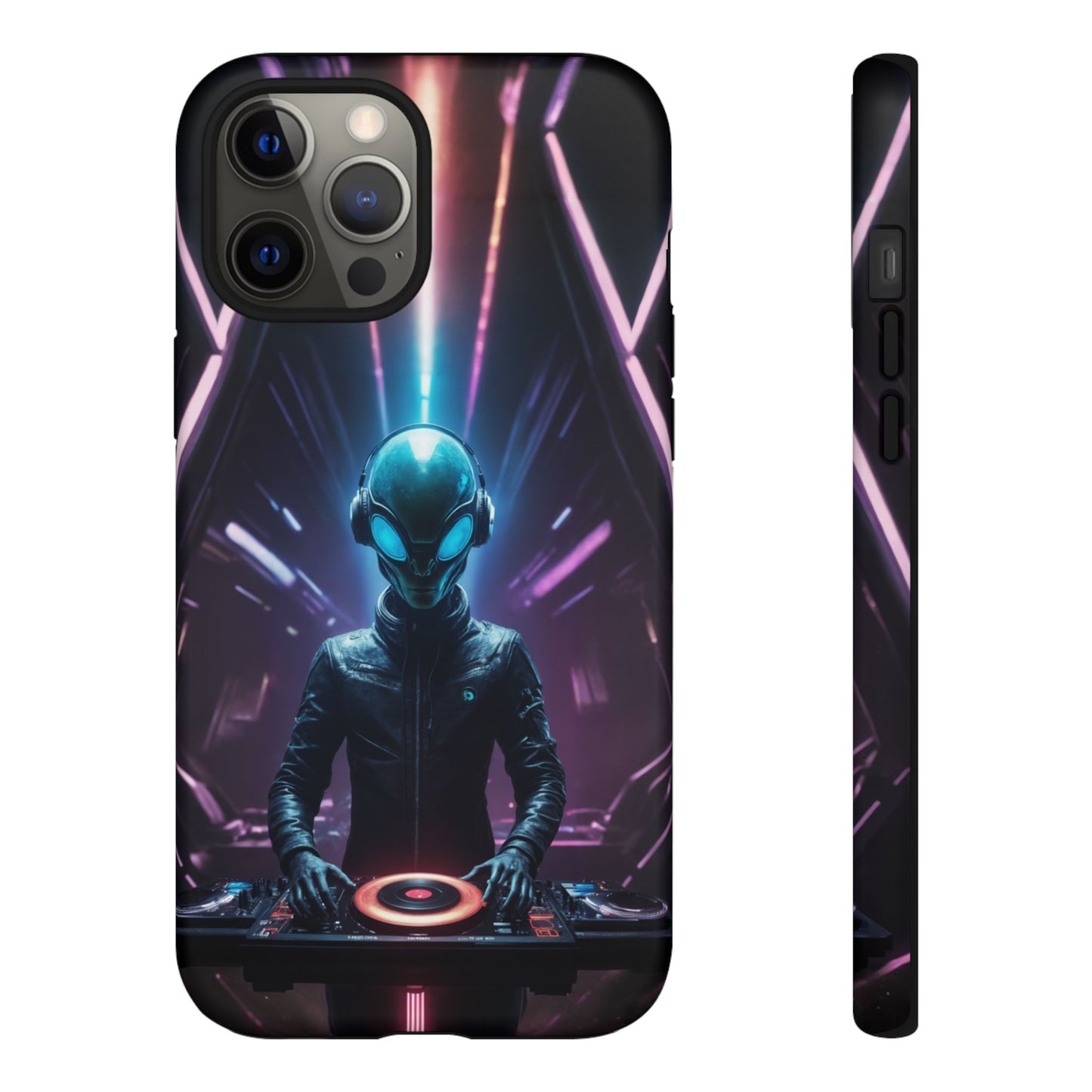 Alien DJ Phone Case for iPhone 8–16 Pro Max, Pixel 5–8 Pro, Galaxy S10–S24 Ultra - Designed by Thalia