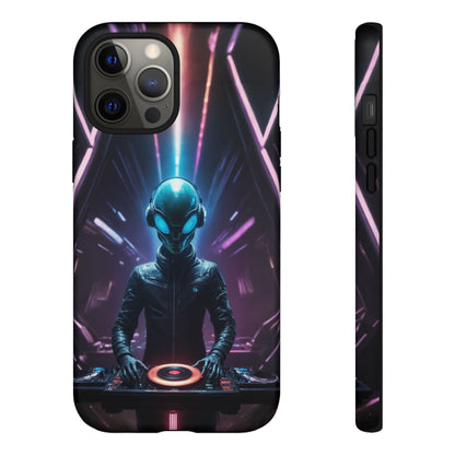 Alien DJ Phone Case for iPhone 8–16 Pro Max, Pixel 5–8 Pro, Galaxy S10–S24 Ultra - Designed by Thalia