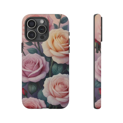 Bloom with Style - Roses Custom Phone Case for iPhone 8–16 Pro Max, iPhone 8 Plus–13 Mini, iPhone XS–XS Max, iPhone 11–14 Pro Max - Designed by Thalia