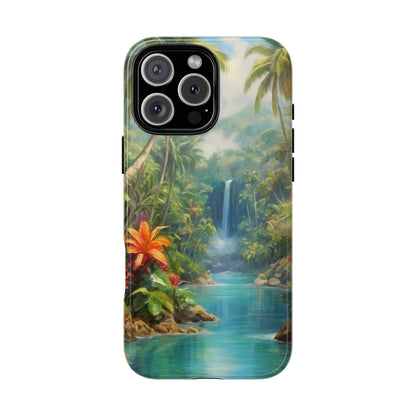 Tropical Paradise Phone Case for iPhone 8–16 Pro Max, Pixel 5–8 Pro, Galaxy S10–S24 Ultra - Designed by Thalia