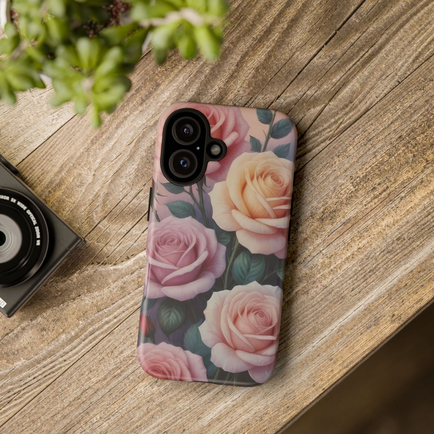 Bloom with Style - Roses Custom Phone Case for iPhone 8–16 Pro Max, iPhone 8 Plus–13 Mini, iPhone XS–XS Max, iPhone 11–14 Pro Max - Designed by Thalia