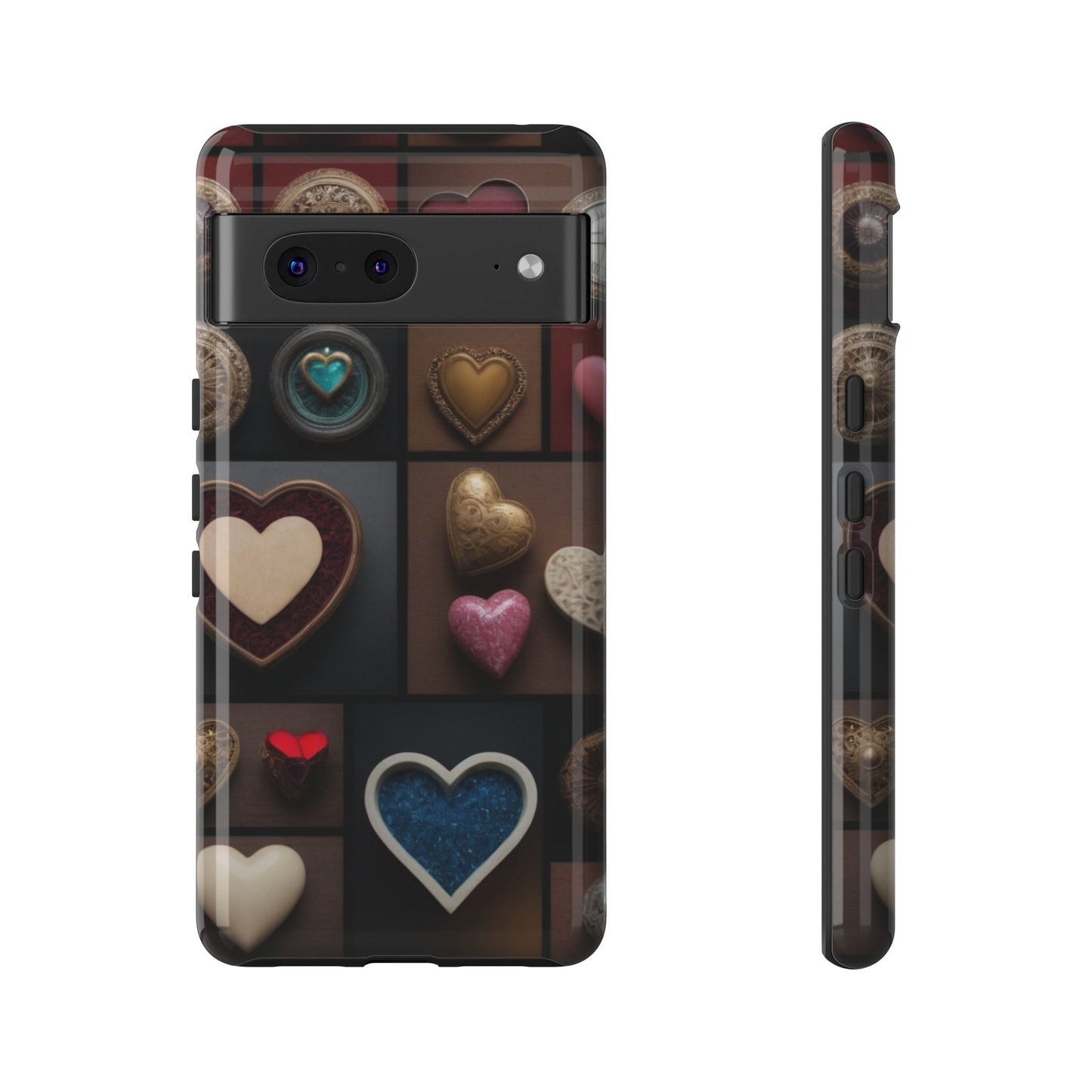 Love Button Phone Case for iPhone 8–16 Pro Max, Pixel 5–8 Pro, Galaxy S10–S24 Ultra - Designed by Thalia