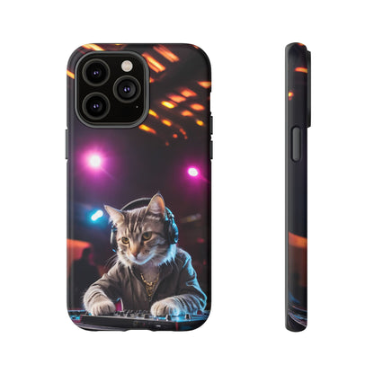 DJ Kitty Phone Case for iPhone 8–16 Pro Max, iPhone 8 Plus–13 Mini, iPhone XS–XS Max, iPhone 11–14 Pro Max - Designed by Thalia