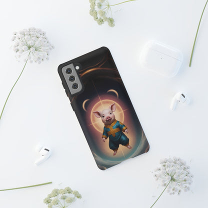 Chinese Zodiac Pig Custom Phone Case for iPhone 8–16 Pro Max, Pixel 5–8 Pro, Galaxy S10–S24 Ultra - Designed by Thalia