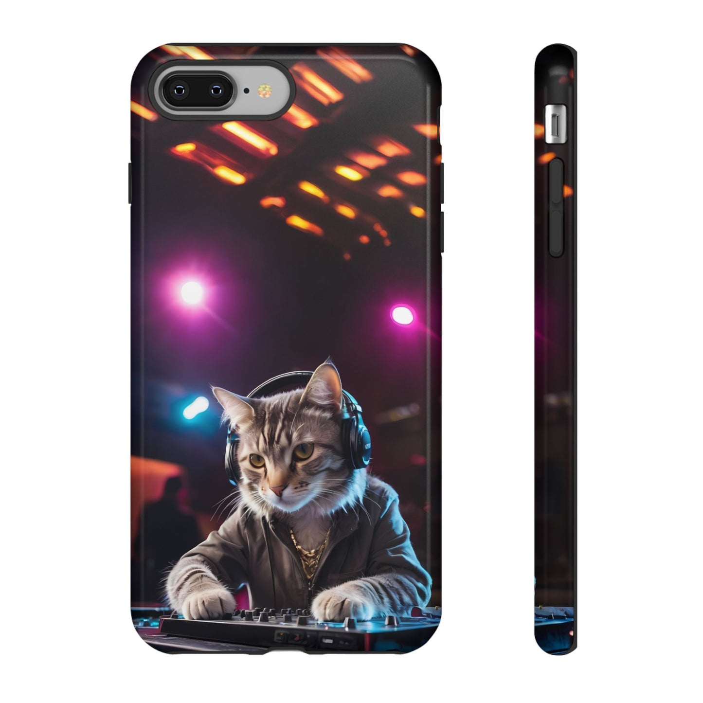 DJ Kitty Phone Case for iPhone 8–16 Pro Max, Pixel 5–8 Pro, Galaxy S10–S24 Ultra - Designed by Thalia