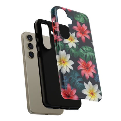 Hawaiian Flowers Custom Phone Case for Samsung Galaxy S10–S10 Plus, S20–S20 Ultra, S21, S22, S23, S24 Ultra - Designed by Thalia