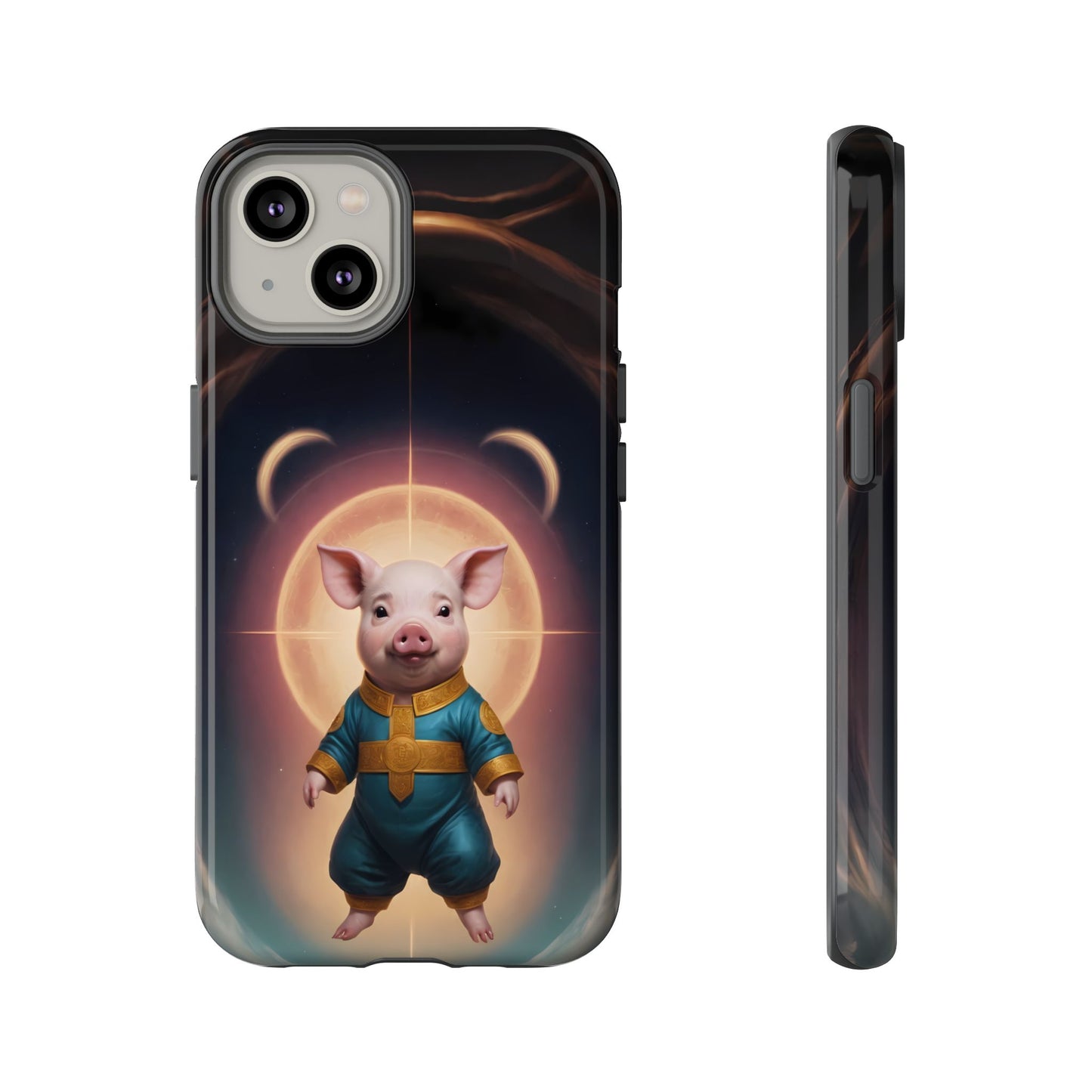 Chinese Zodiac Pig Custom Phone Case for iPhone 8–16 Pro Max, Pixel 5–8 Pro, Galaxy S10–S24 Ultra - Designed by Thalia