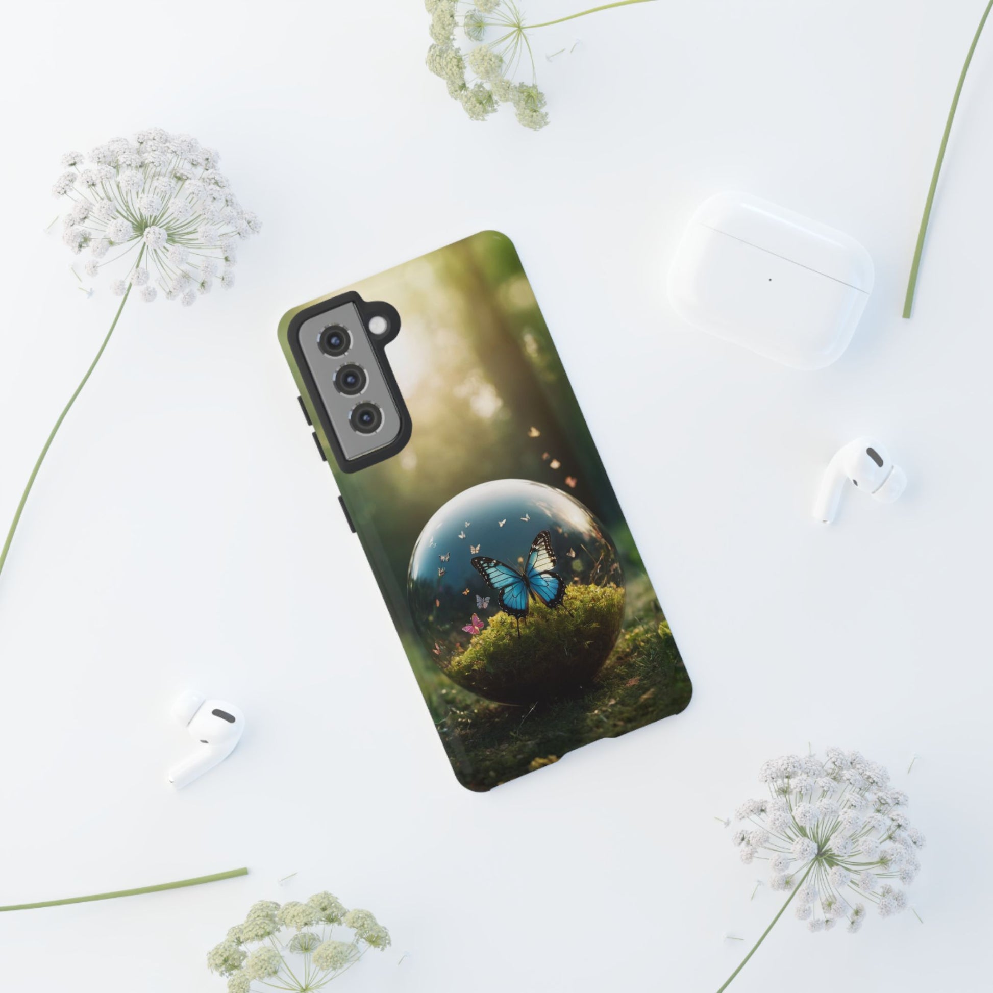 Butterfly Ball Custom Phone Case for Samsung Galaxy S10–S24 Ultra – Stylish, Unique & UV Protected - Designed by Thalia