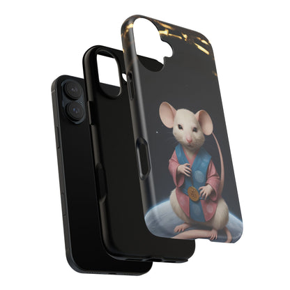 Chinese Zodiac Rat Phone Case for iPhone 8–16 Pro Max, iPhone 8 Plus–13 Mini, iPhone XS–XS Max, iPhone 11–14 Pro Max - Designed by Thalia