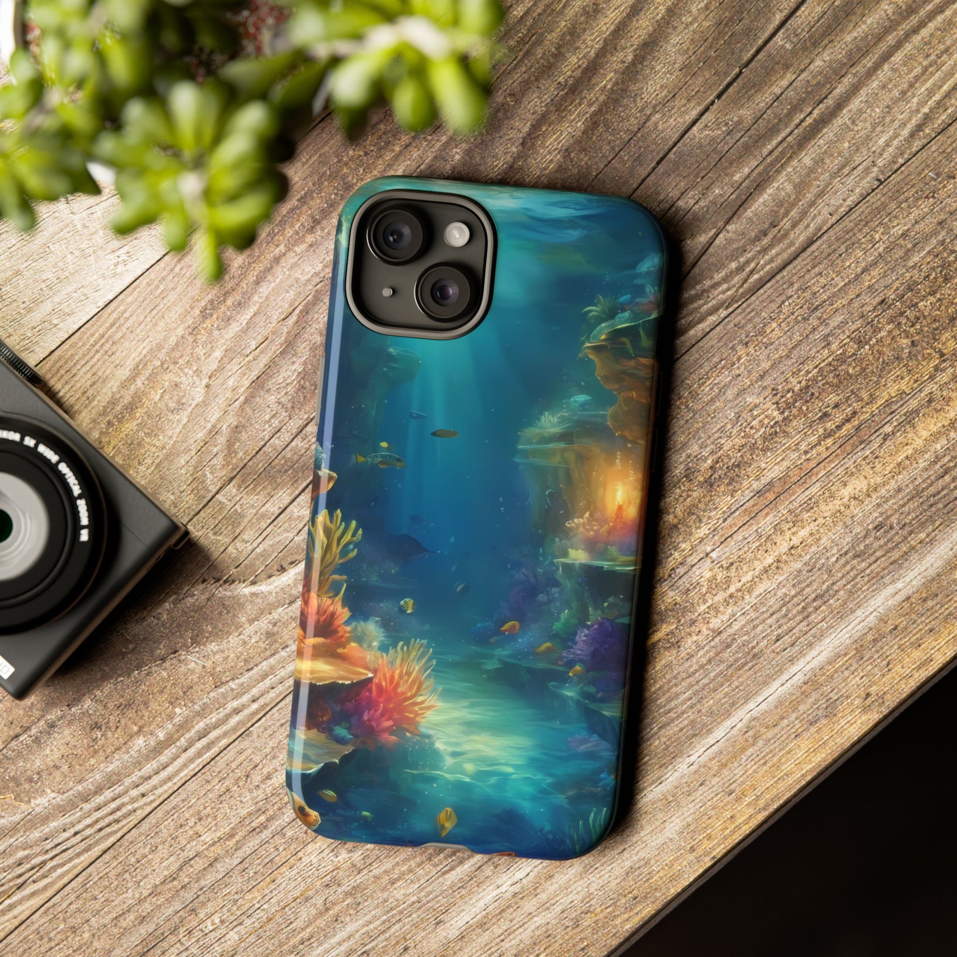 Oceanic Depths Stylish Unique UV Protected Phone Case for iPhone 8–16 Pro Max, iPhone 8 Plus–13 Mini, iPhone XS–XS Max, iPhone 11–14 Pro Max - Designed by Thalia