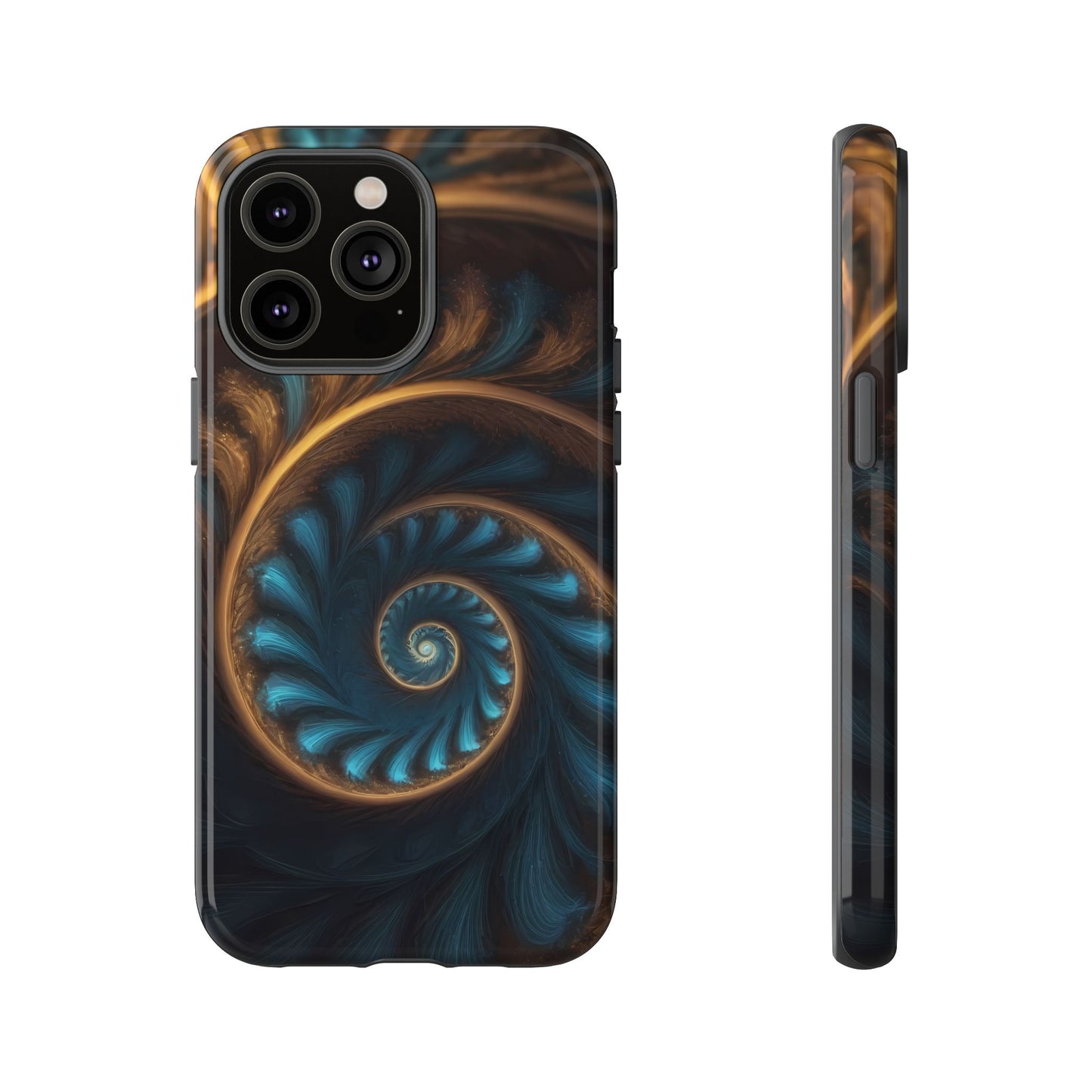 3D Fractal Phone Case for iPhone 8–16 Pro Max, Pixel 5–8 Pro, Galaxy S10–S24 Ultra - Designed by Thalia