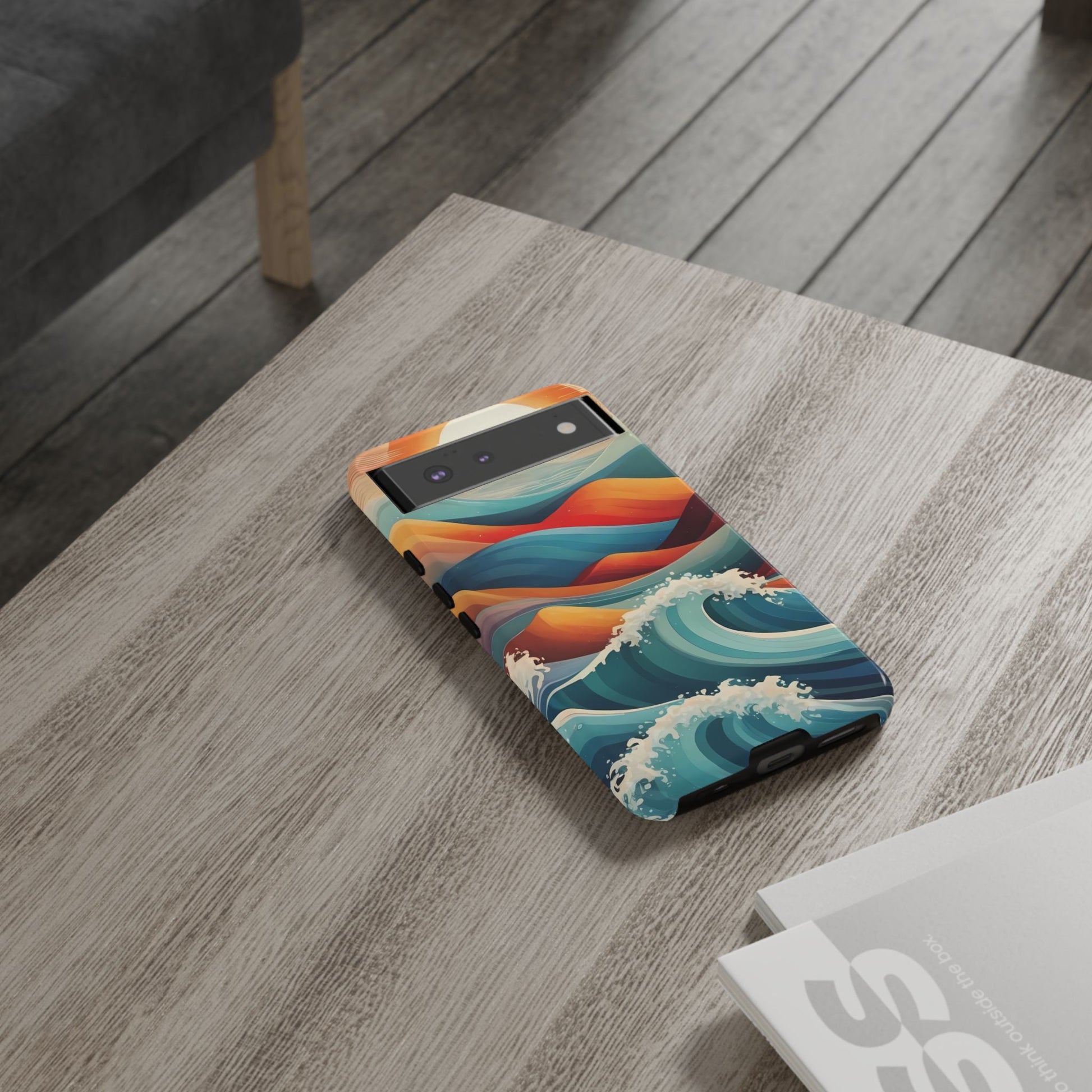 Retro Waves Phone Case for iPhone 8–16 Pro Max, Pixel 5–8 Pro, Galaxy S10–S24 Ultra - Designed by Thalia