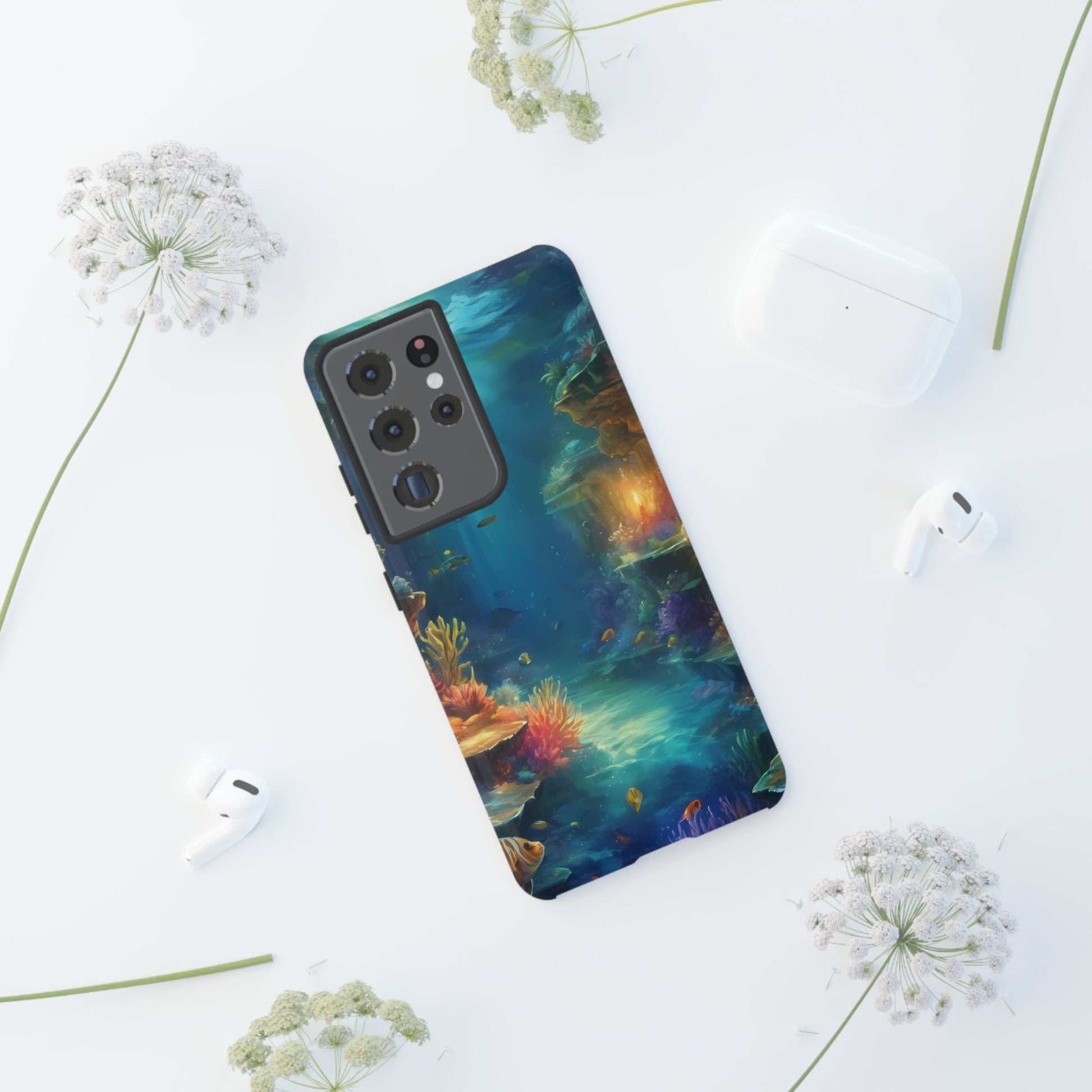 Oceanic Depths Custom Phone Case for Samsung Galaxy S10–S10 Plus, S20–S20 Ultra, S21, S22, S23, S24 Ultra - Designed by Thalia