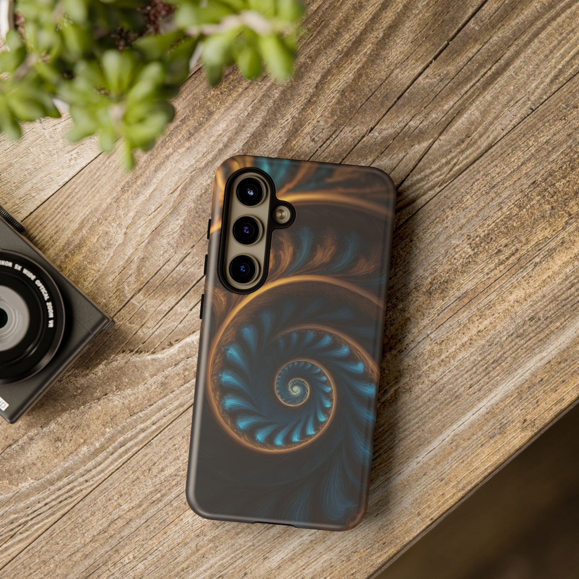 3D Fractal Phone Case for iPhone 8–16 Pro Max, Pixel 5–8 Pro, Galaxy S10–S24 Ultra - Designed by Thalia