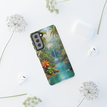 Tropical Paradise Phone Case for iPhone 8–16 Pro Max, Pixel 5–8 Pro, Galaxy S10–S24 Ultra - Designed by Thalia