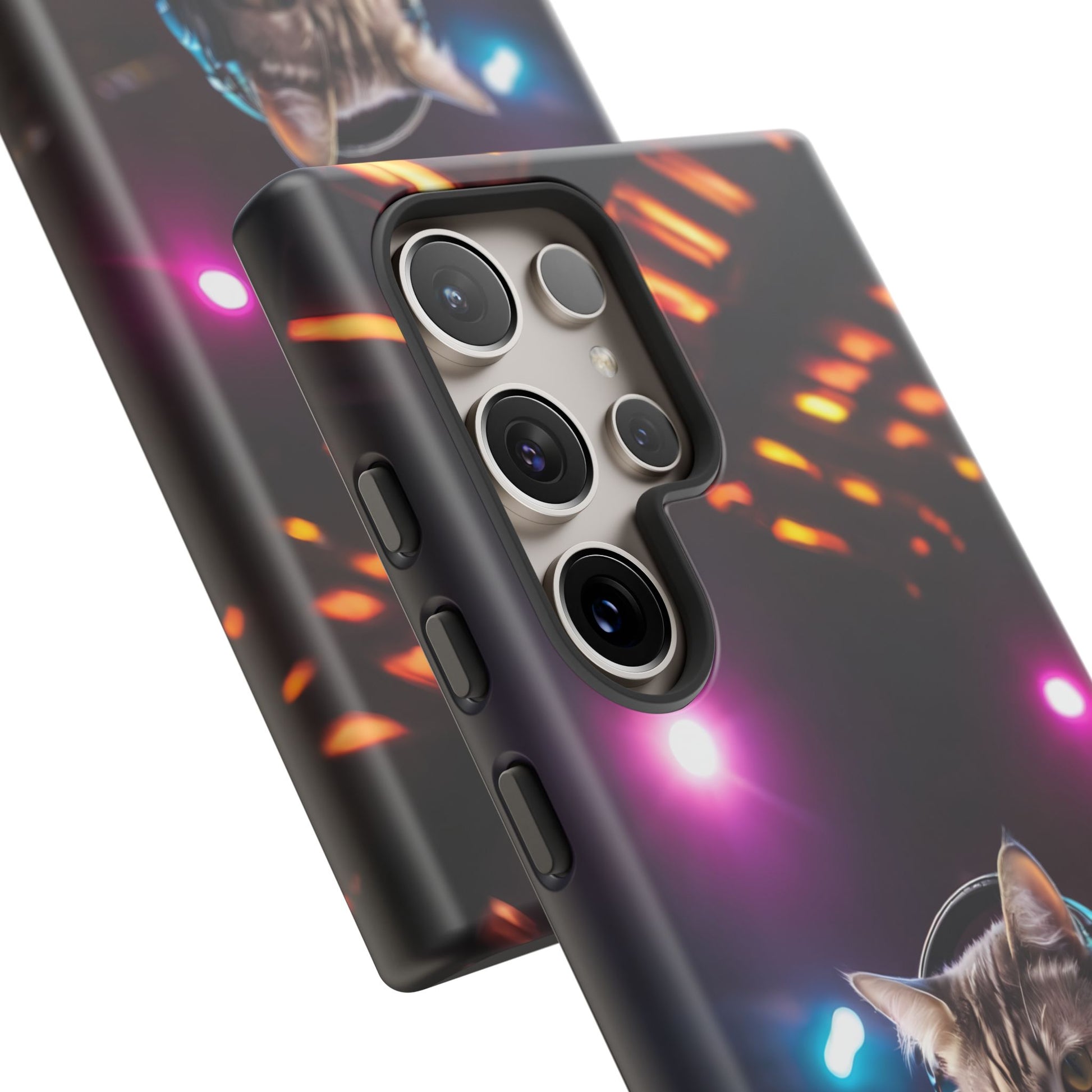 DJ Kitty Phone Case for iPhone 8–16 Pro Max, Pixel 5–8 Pro, Galaxy S10–S24 Ultra - Designed by Thalia