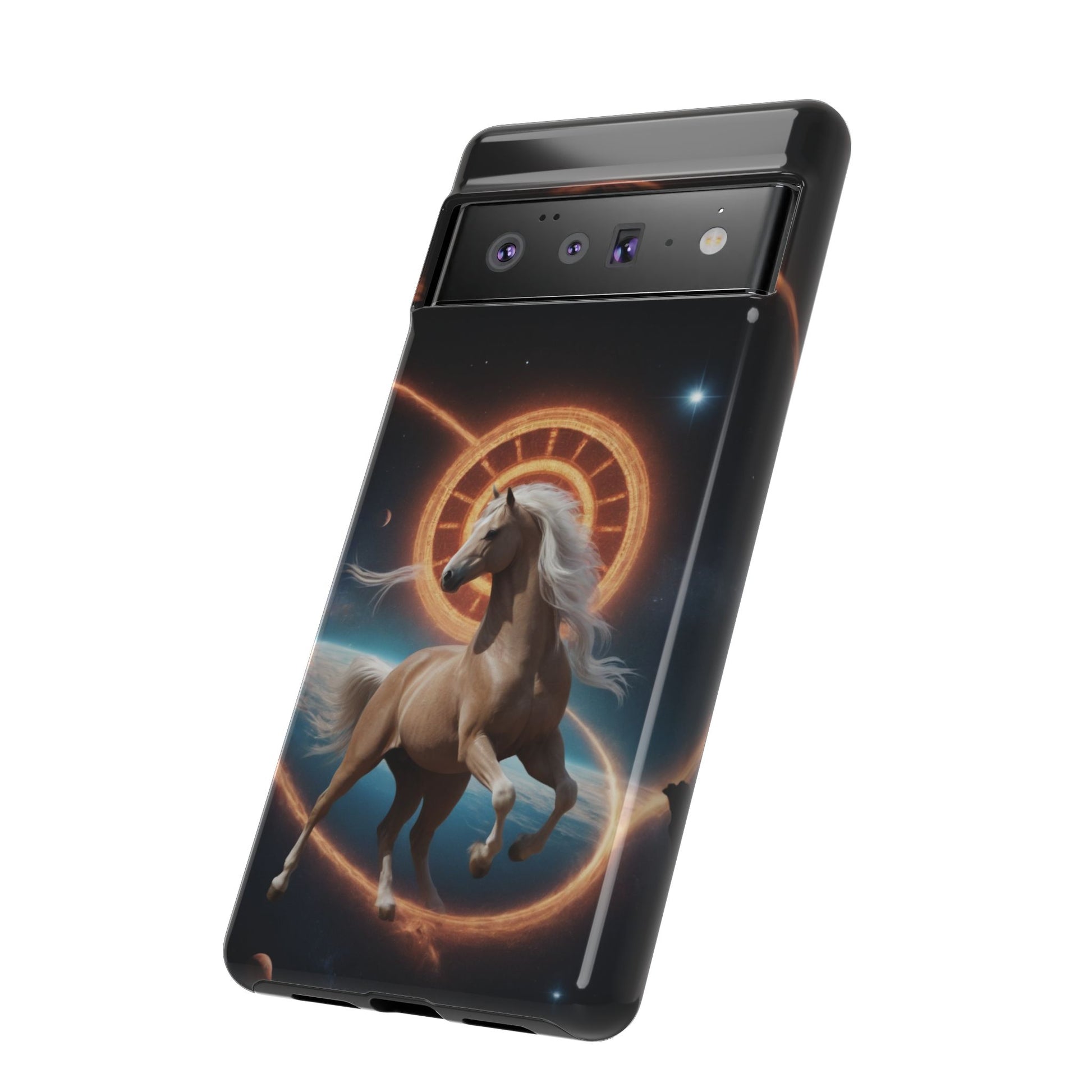 Chinese Zodiac Horse Custom Phone Case for iPhone 8–16 Pro Max, Pixel 5–8 Pro, Galaxy S10–S24 Ultra - Designed by Thalia