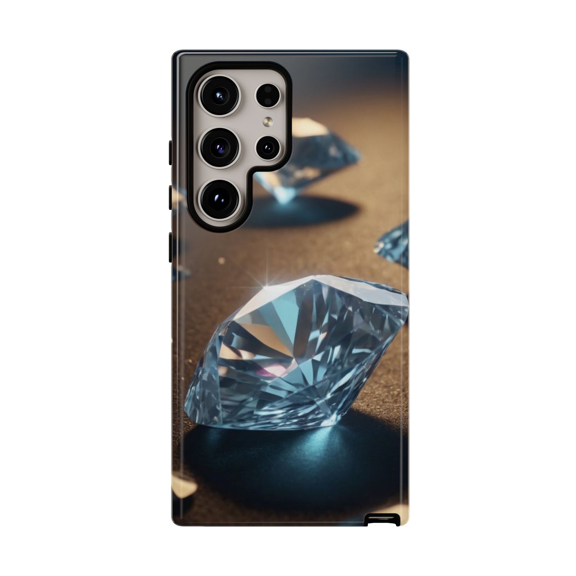 Raining Diamonds Custom Phone Case for Samsung Galaxy S10–S10 Plus, S20–S20 Ultra, S21, S22, S23, S24 Ultra - Designed by Thalia