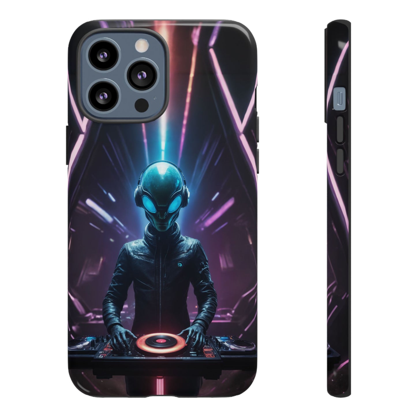 Alien DJ Phone Case for iPhone 8–16 Pro Max, Pixel 5–8 Pro, Galaxy S10–S24 Ultra - Designed by Thalia