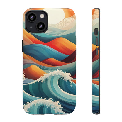 Retro Waves Phone Case for iPhone 8–16 Pro Max, Pixel 5–8 Pro, Galaxy S10–S24 Ultra - Designed by Thalia