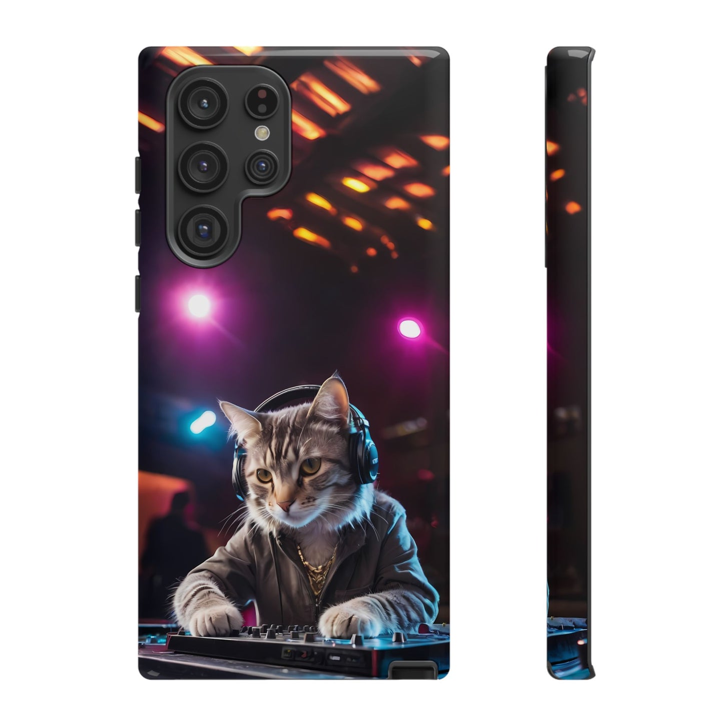 DJ Kitty Phone Case for iPhone 8–16 Pro Max, Pixel 5–8 Pro, Galaxy S10–S24 Ultra - Designed by Thalia