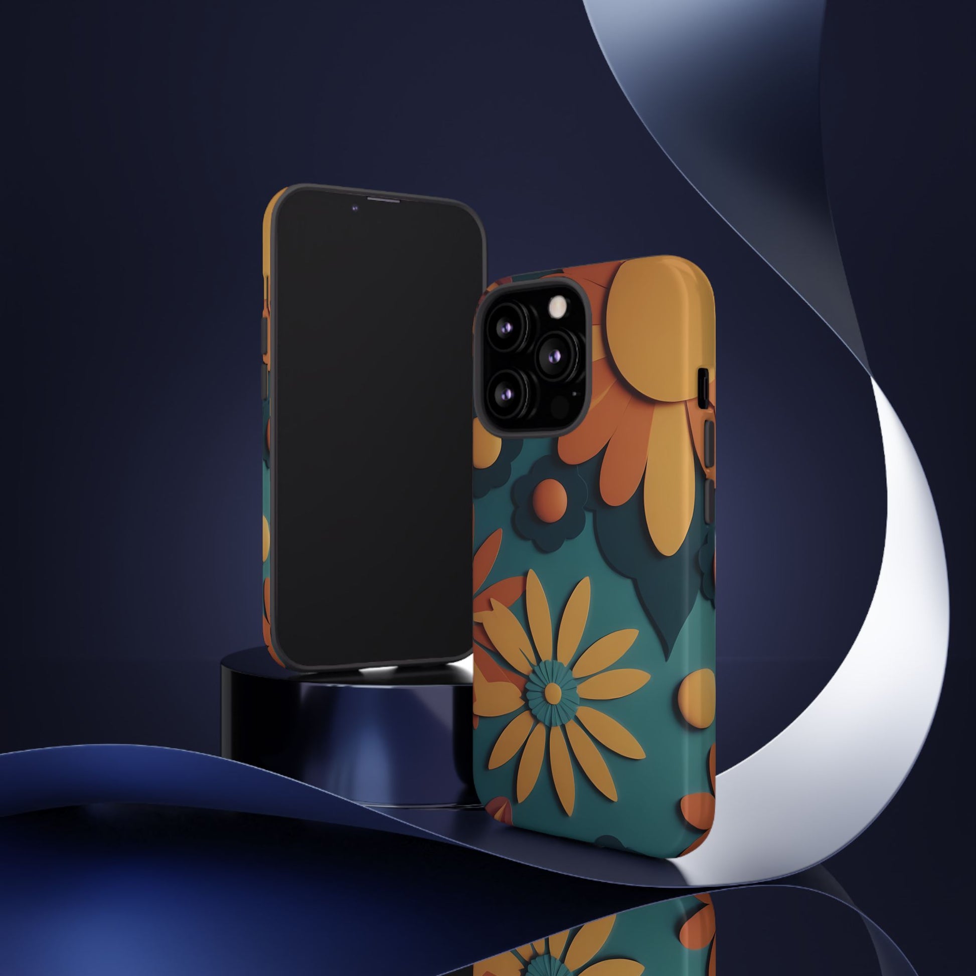 70s Retro Phone Case for iPhone 8–16 Pro Max, iPhone 8 Plus–13 Mini, iPhone XS–XS Max, iPhone 11–14 Pro Max - Designed by Thalia