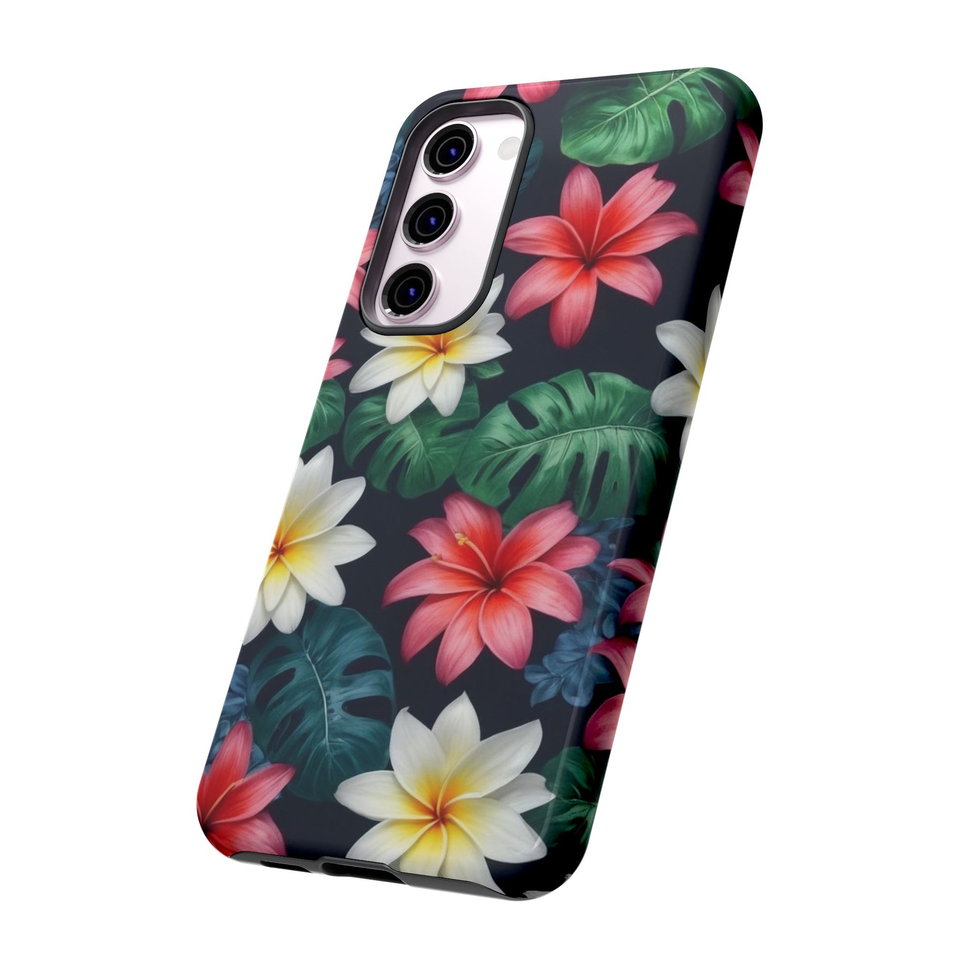 Hawaiian Flowers Custom Phone Case for Samsung Galaxy S10–S10 Plus, S20–S20 Ultra, S21, S22, S23, S24 Ultra - Designed by Thalia