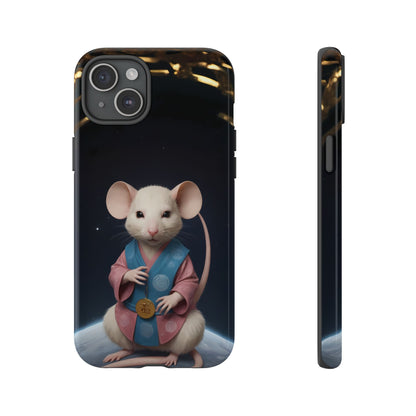 Chinese Zodiac Rat Phone Case for iPhone 8–16 Pro Max, iPhone 8 Plus–13 Mini, iPhone XS–XS Max, iPhone 11–14 Pro Max - Designed by Thalia