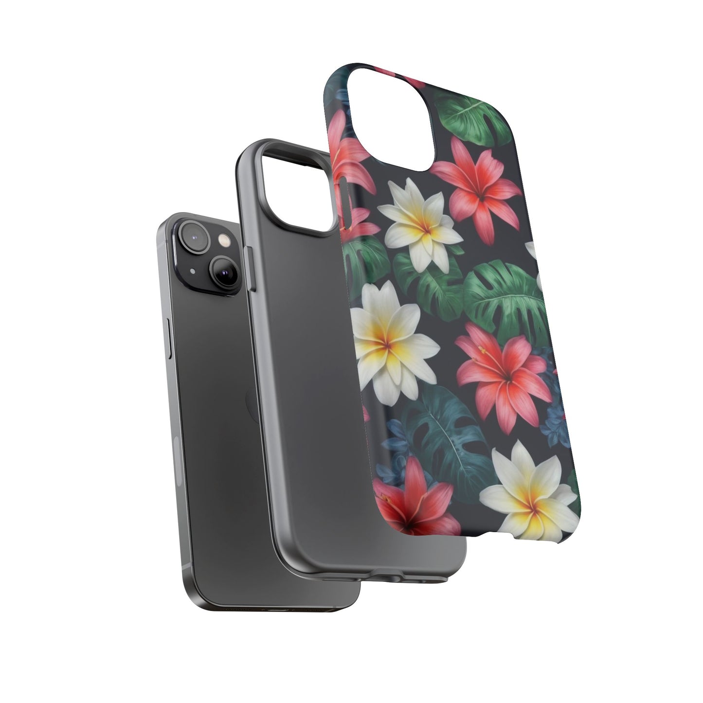 Hawaiian Flowers Phone Case for iPhone 8–16 Pro Max, iPhone 8 Plus–13 Mini, iPhone XS–XS Max, iPhone 11–14 Pro Max - Designed by Thalia