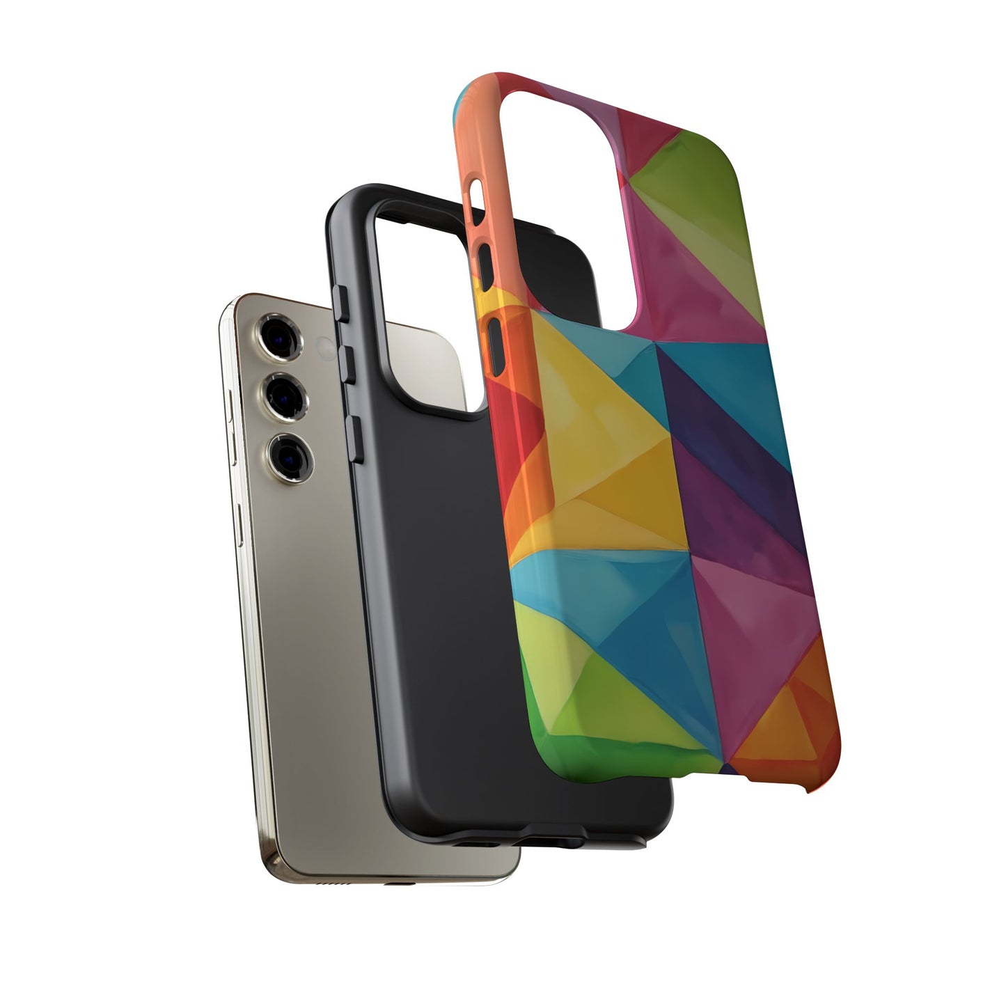 Geometric Play Phone Case for iPhone 8–16 Pro Max, Pixel 5–8 Pro, Galaxy S10–S24 Ultra - Designed by Thalia