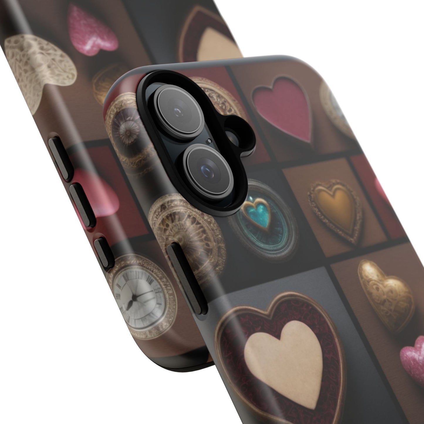 Love Button Phone Case for iPhone 8–16 Pro Max, Pixel 5–8 Pro, Galaxy S10–S24 Ultra - Designed by Thalia