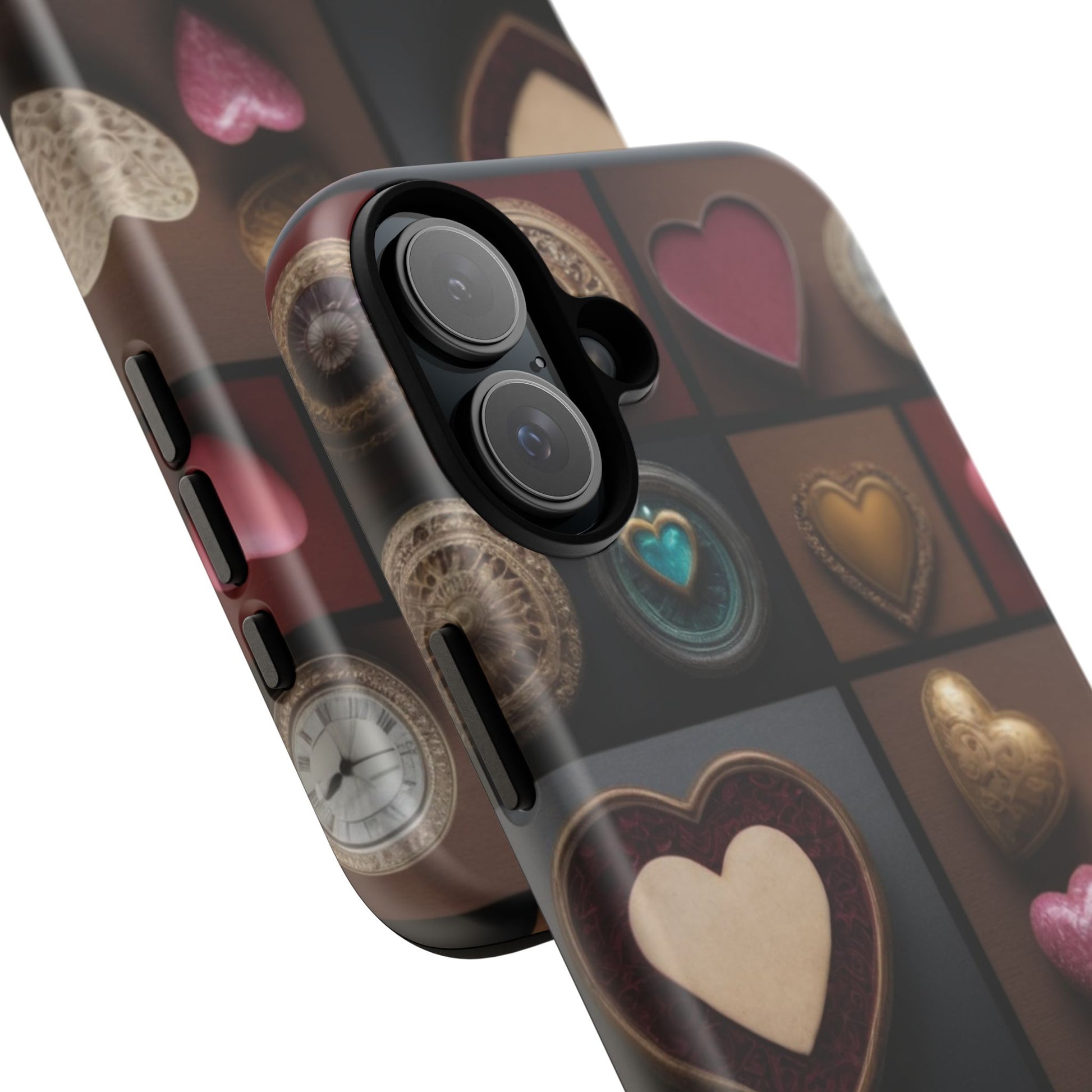 Love Button Phone Case for iPhone 8–16 Pro Max, iPhone 8 Plus–13 Mini, iPhone XS–XS Max, iPhone 11–14 Pro Max - Designed by Thalia