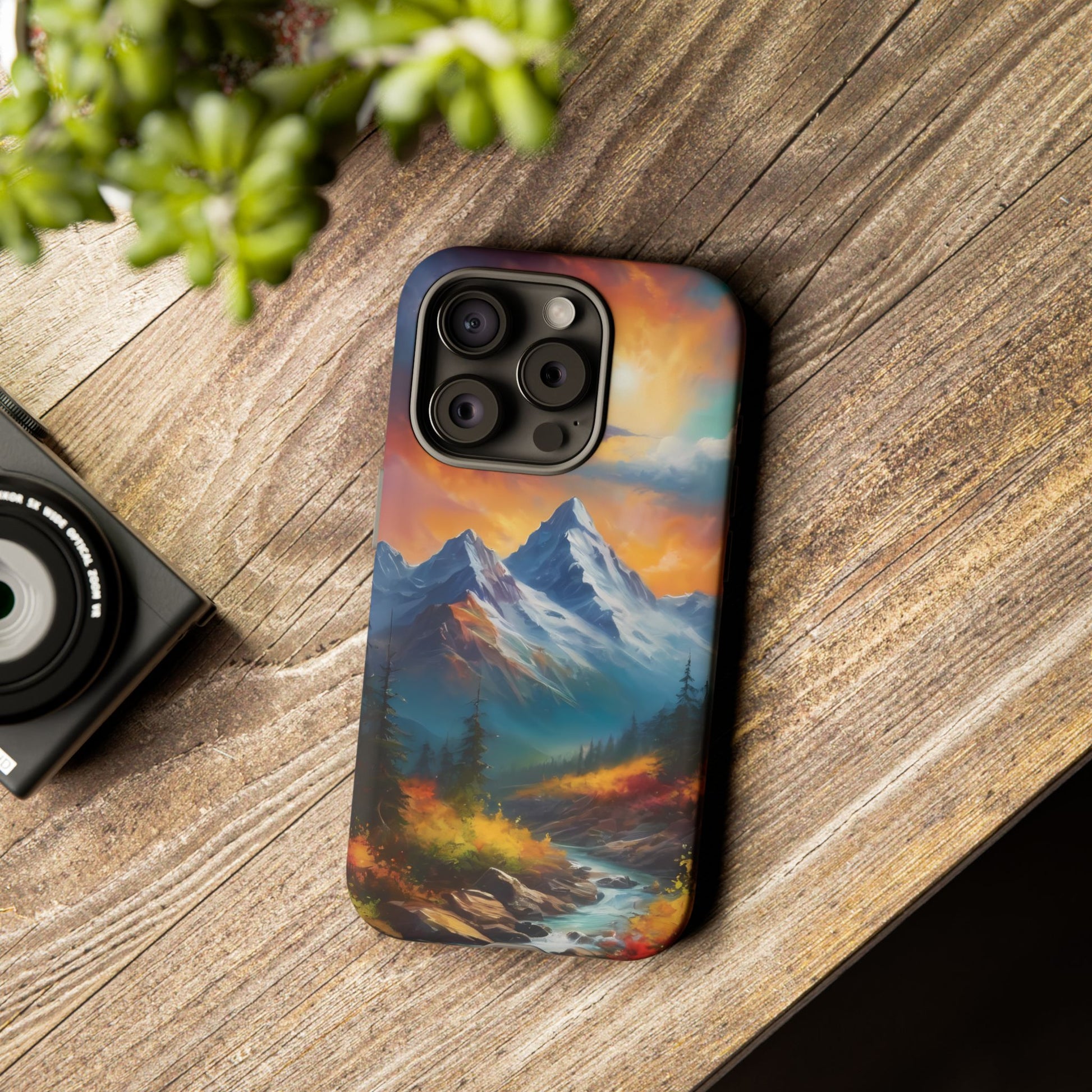 Mystic Mountains Phone Case for iPhone 8–16 Pro Max, Pixel 5–8 Pro, Galaxy S10–S24 Ultra - Designed by Thalia