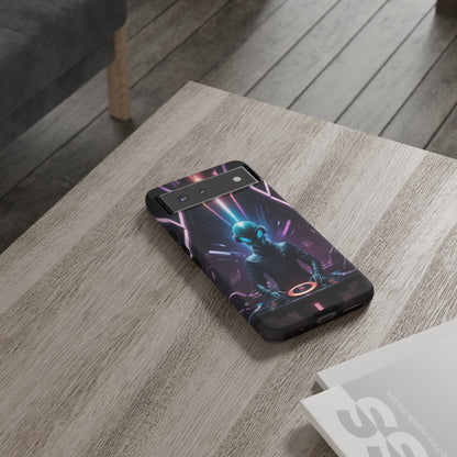 Alien DJ Phone Case for iPhone 8–16 Pro Max, Pixel 5–8 Pro, Galaxy S10–S24 Ultra - Designed by Thalia