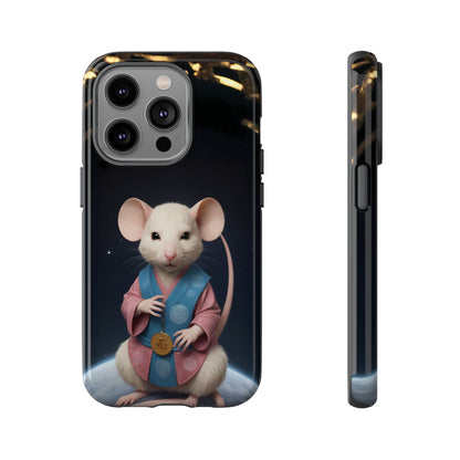 Chinese Zodiac Rat Phone Case for iPhone 8–16 Pro Max, iPhone 8 Plus–13 Mini, iPhone XS–XS Max, iPhone 11–14 Pro Max - Designed by Thalia