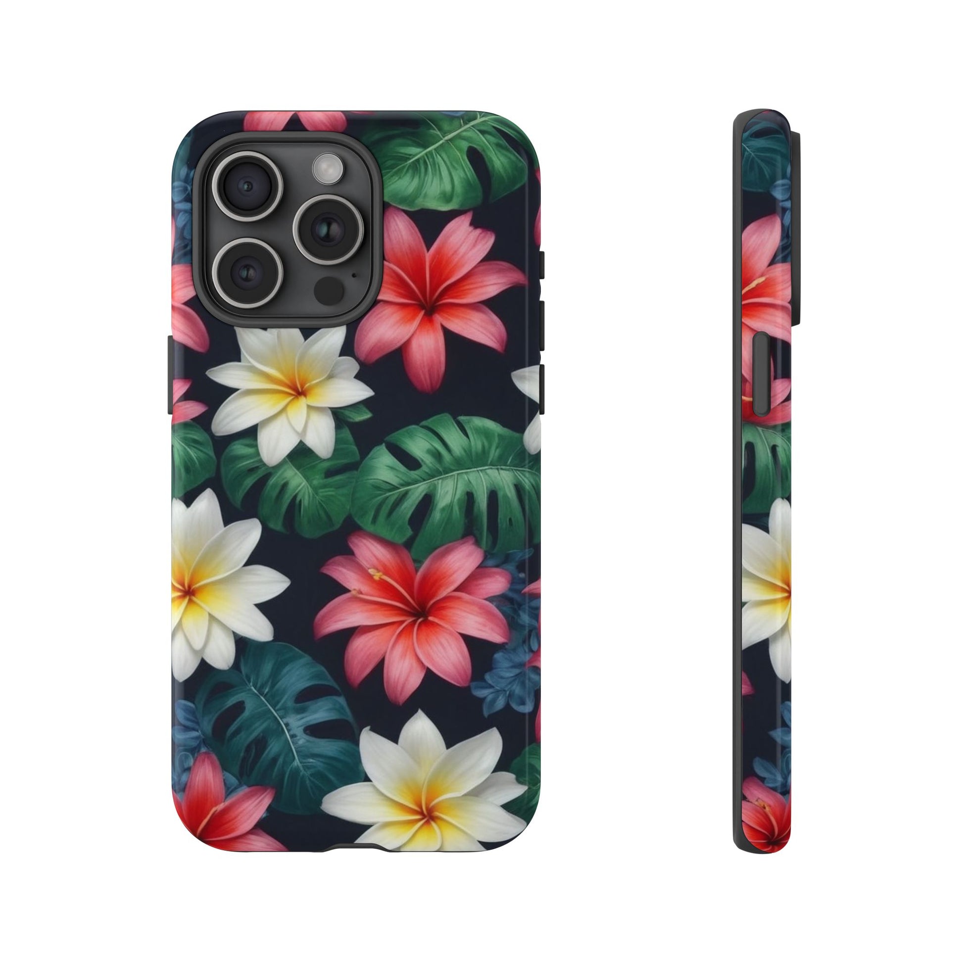 Hawaiian Flowers Phone Case for iPhone 8–16 Pro Max, iPhone 8 Plus–13 Mini, iPhone XS–XS Max, iPhone 11–14 Pro Max - Designed by Thalia